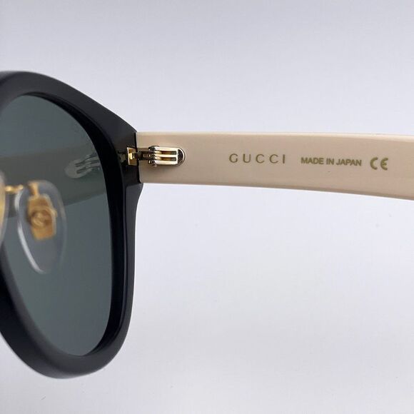 NEW GUCCI LOGO GG1002SK 004 Black White Gray Round Women Sunglasses - Picture 7 of 11